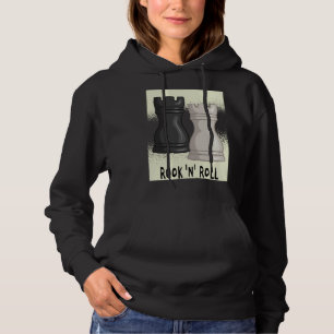 Chess word game Rook and Roll with chess piece roo Hoodie