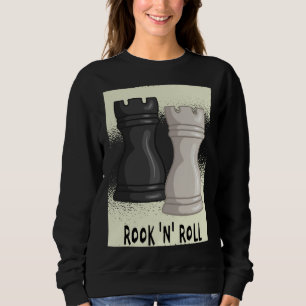 Chess word game Rook and Roll with chess piece roo Sweatshirt