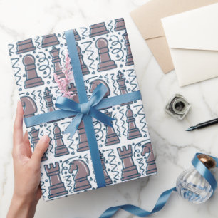 Chess Wrapping Paper, Chess Board Gift Wrap