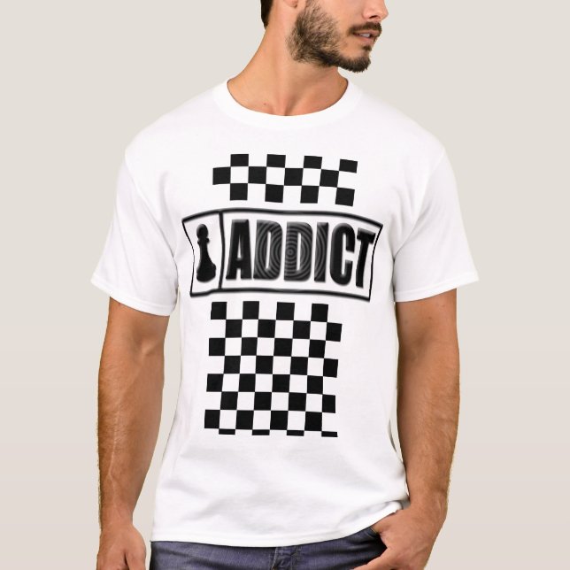 ChessAddict w/board T-Shirt (Front)