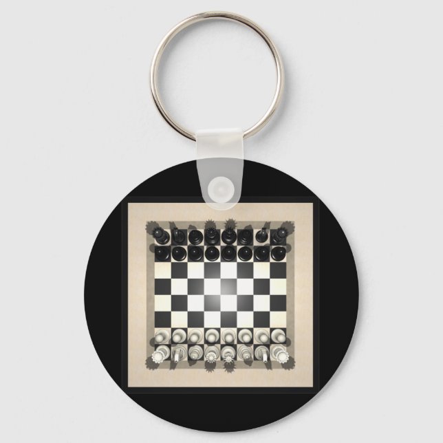 Chessboard and Chess Pieces: Keychains (Front)