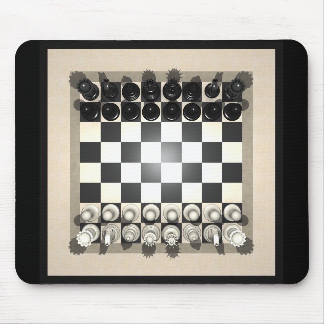 Chessboard and Chess Pieces: Mousepad (Front)