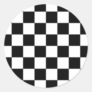 Chessboard Classic Round Sticker