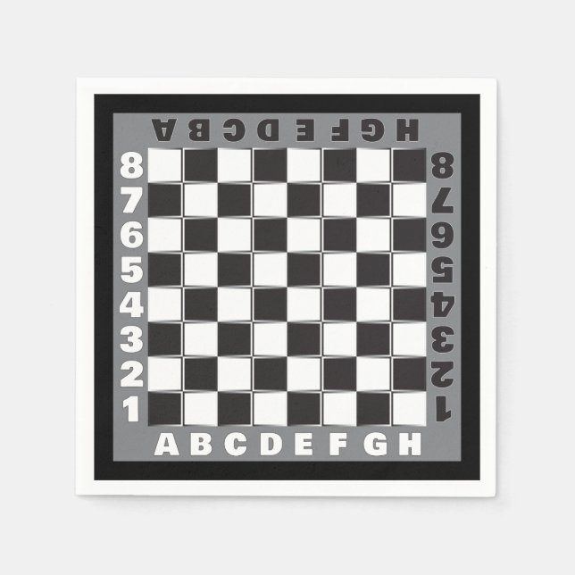 chessboard competition double posts napkin (Front)