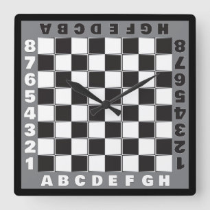 chessboard competition square wall clock