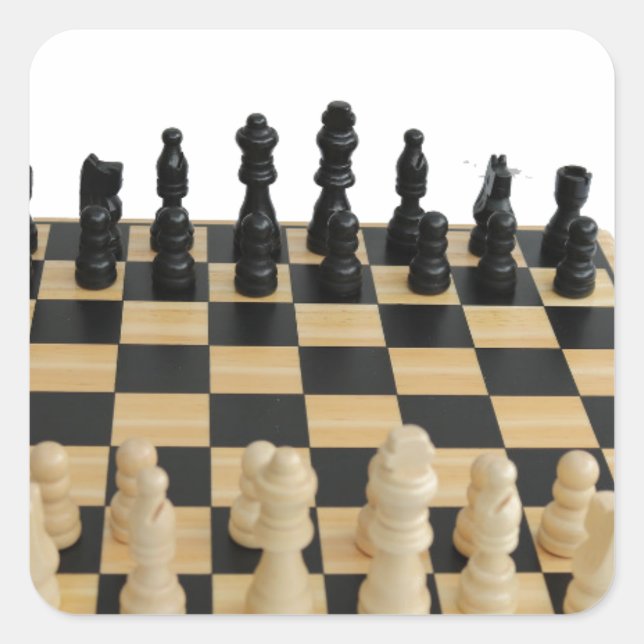 chessboard design square sticker (Front)