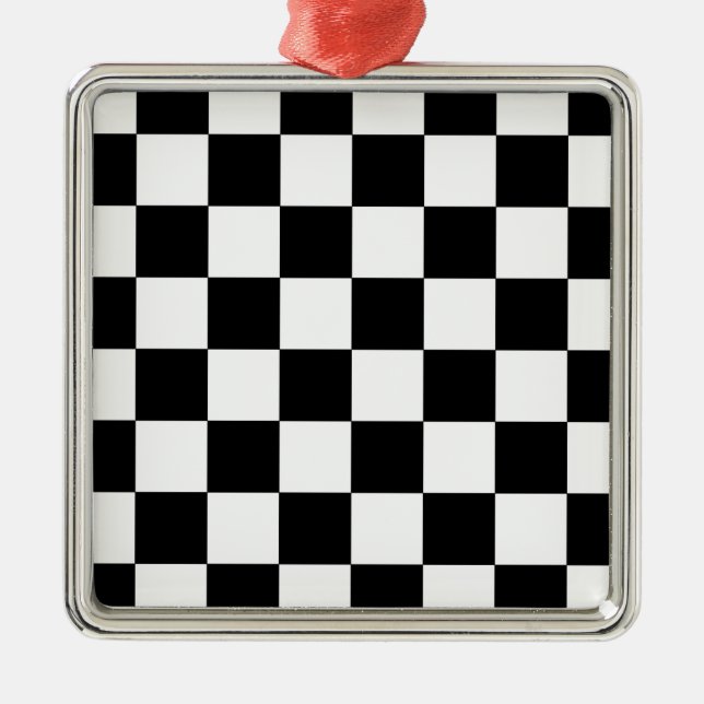 Chessboard Metal Tree Decoration (Front)