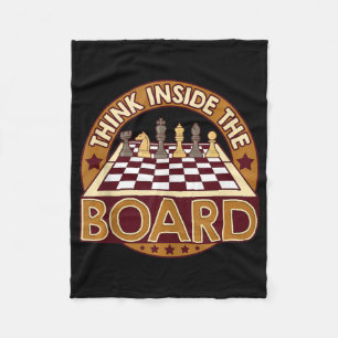 ChessBoard Quote Chess Player Thinking Game Board Fleece Blanket