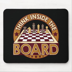 ChessBoard Quote Chess Player Thinking Game Board Mouse Pad