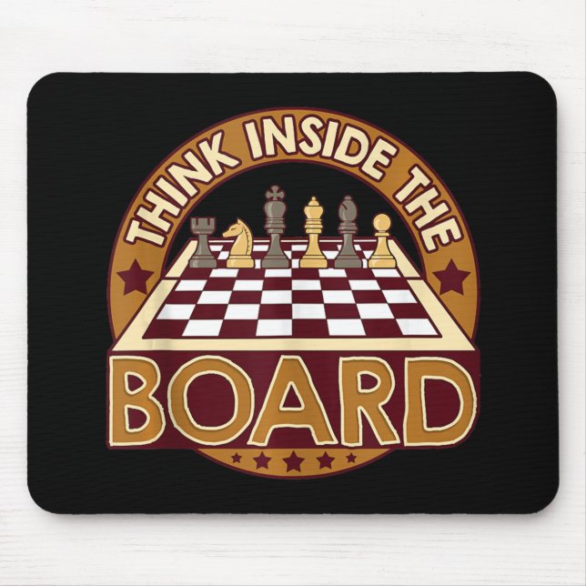 ChessBoard Quote Chess Player Thinking Game Board Mouse Pad (Front)