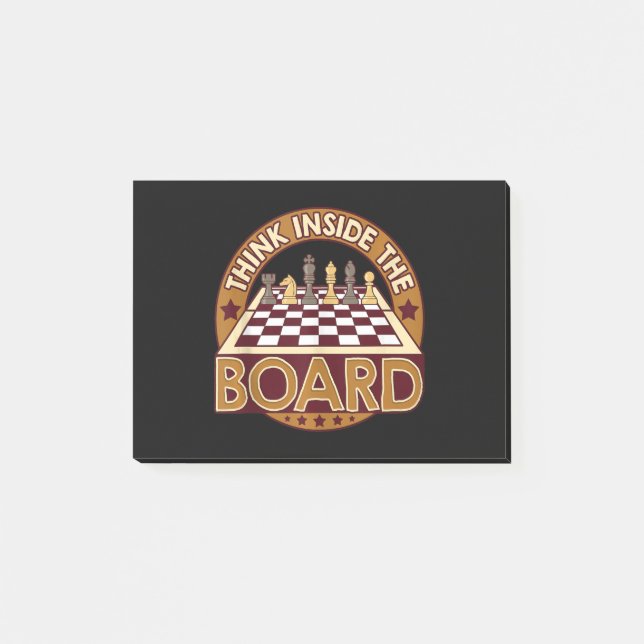 ChessBoard Quote Chess Player Thinking Game Board Post-it Notes (Front)