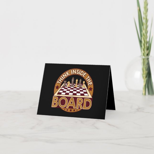 ChessBoard Quote Chess Player Thinking Game Board Thank You Card (Front)