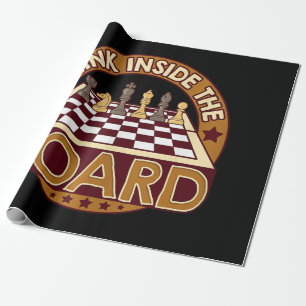ChessBoard Quote Chess Player Thinking Game Board Wrapping Paper