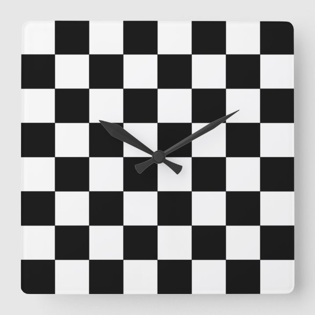 Chessboard Square Wall Clock (Front)