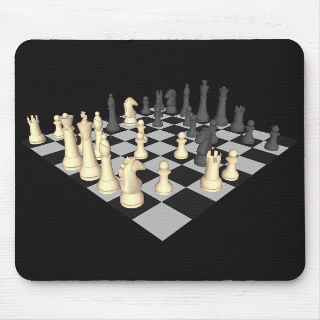 Chessboard with Chess Pieces - Custom Mousepad (Front)