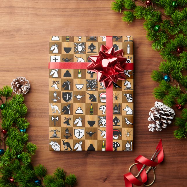 ChessCraft Tiled Wrapping Paper (Holiday Gift)
