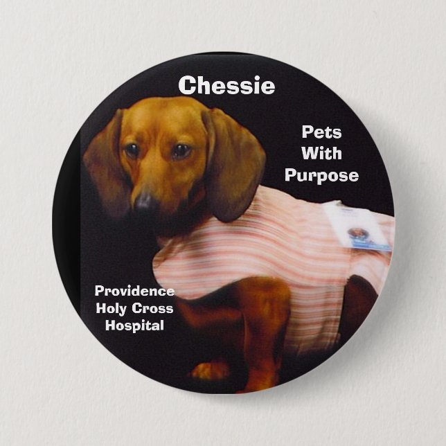 Chessie Pets with Purpose 7.5 Cm Round Badge (Front)