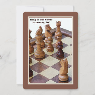 Chessmen Birthday Party Invitation