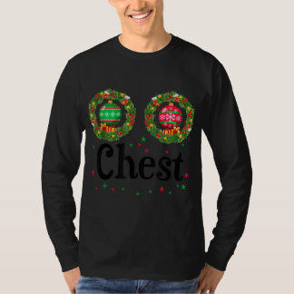 Chest Chestnuts Couple Costume Christmas Wreath T-Shirt