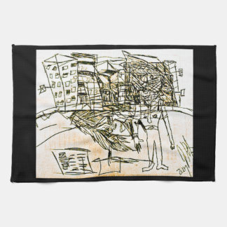 CHEST FACE CITY TEA TOWEL