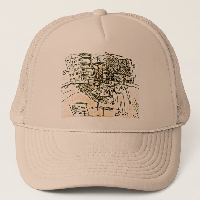 CHEST FACE CITY TRUCKER HAT (Front)
