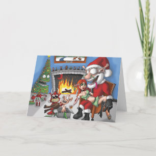 Chest Nuts a' Roastin' Holiday Card