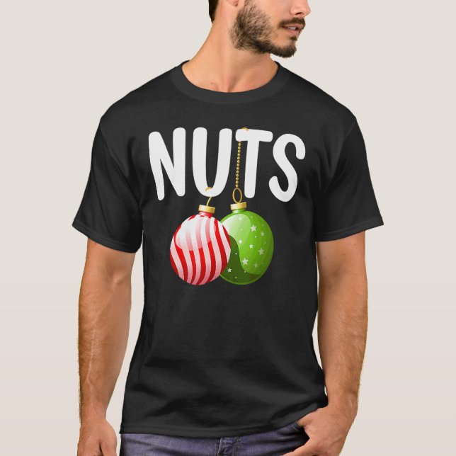 Chest Nuts  Chestnuts  Christmas Couples Nuts T-Shirt (Front)