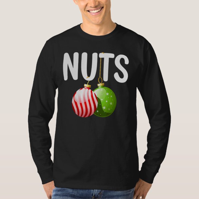 Chest Nuts  Chestnuts  Christmas Couples Nuts T-Shirt (Front)