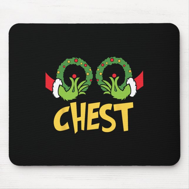 Chest Nuts Christmas  Fun Matching Couple Chest Nu Mouse Pad (Front)