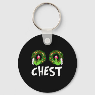 Chest Nuts Christmas Fun Matching Couple Chest Nut Key Ring