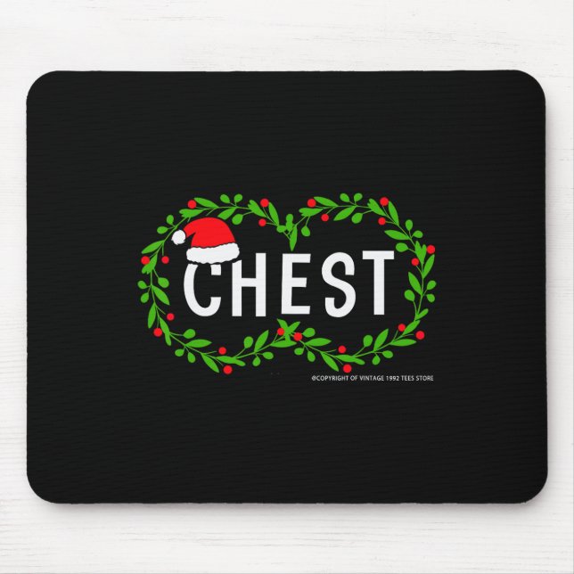 Chest Nuts Christmas Fun Matching Couple Chestnuts Mouse Pad (Front)