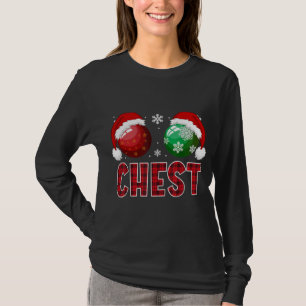 Chest Nuts Christmas Funny Matching Couple Chestnu T-Shirt
