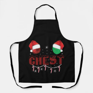 Chest Nuts Christmas Matching Christmas Couples Apron