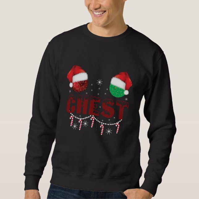 Chest Nuts Christmas Matching Christmas Couples  Sweatshirt (Front)
