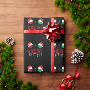 Chest Nuts Christmas Matching Christmas Couples  Wrapping Paper