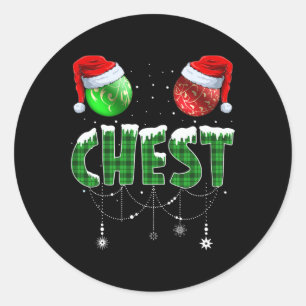 Chest Nuts Christmas Matching Couple Chestnuts 2 Classic Round Sticker