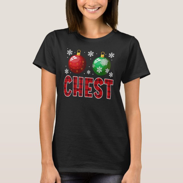 Chest Nuts Christmas   Matching Couple Chestnuts 7 T-Shirt (Front)