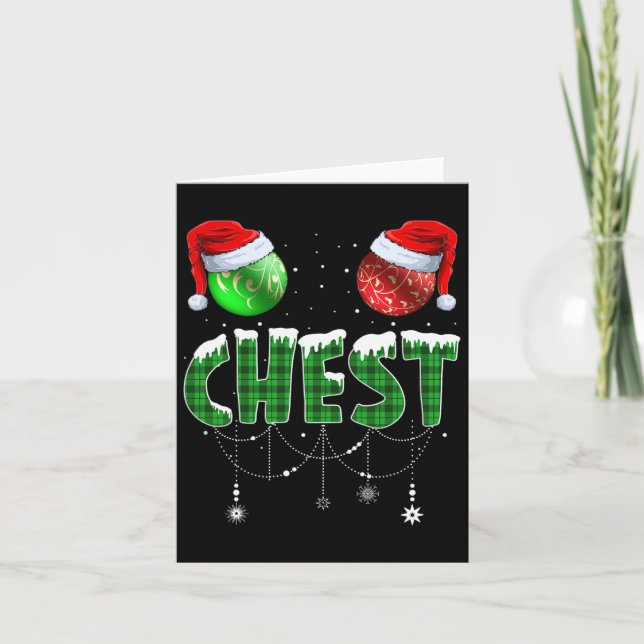 Chest Nuts Christmas Matching Couple Chestnuts  Card (Front)