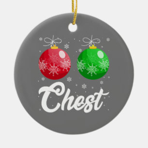 Chest Nuts Christmas Matching Couple Chestnuts Ceramic Tree Decoration