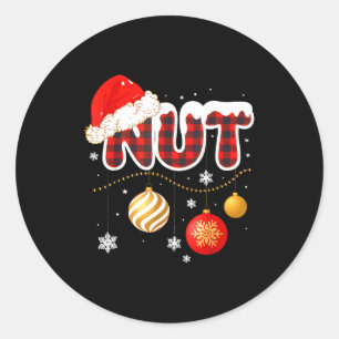Chest Nuts Christmas Matching Couple Chestnuts  Classic Round Sticker