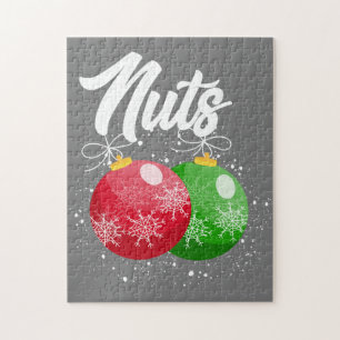 Chest Nuts Christmas Matching Couple Chestnuts Jigsaw Puzzle