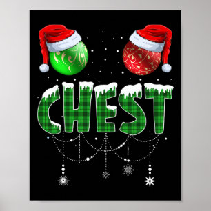 Chest Nuts Christmas Matching Couple Chestnuts  Poster