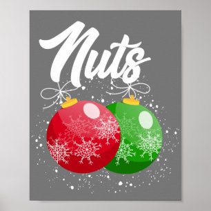Chest Nuts Christmas Matching Couple Chestnuts Poster