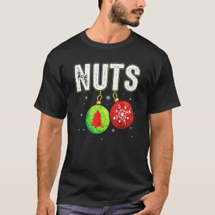 Chest Nuts Christmas   Matching Couple Chestnuts T-Shirt