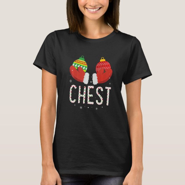 Chest Nuts Christmas     Matching Couple Chestnuts T-Shirt (Front)