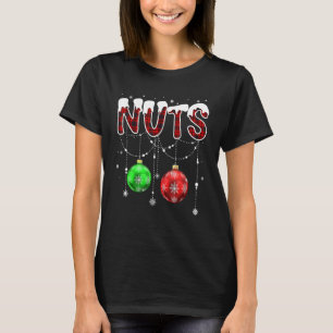 Chest Nuts Christmas   Matching Couple Chestnuts T-Shirt