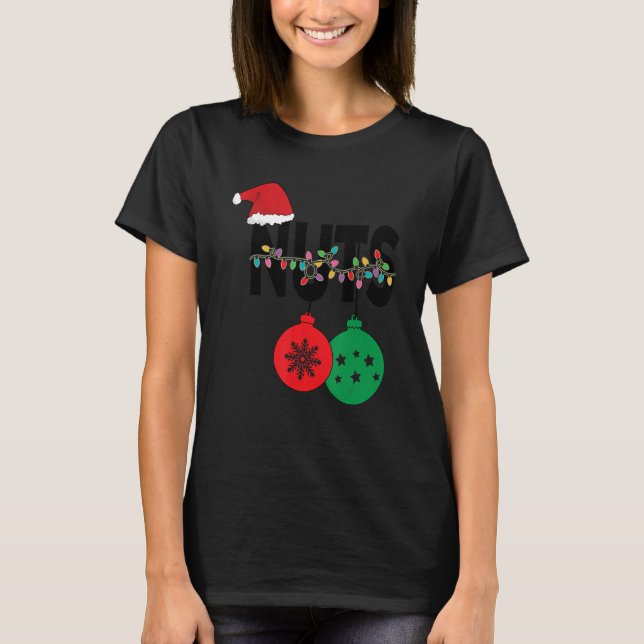 Chest Nuts Christmas Matching Couples Chestnuts T-Shirt (Front)