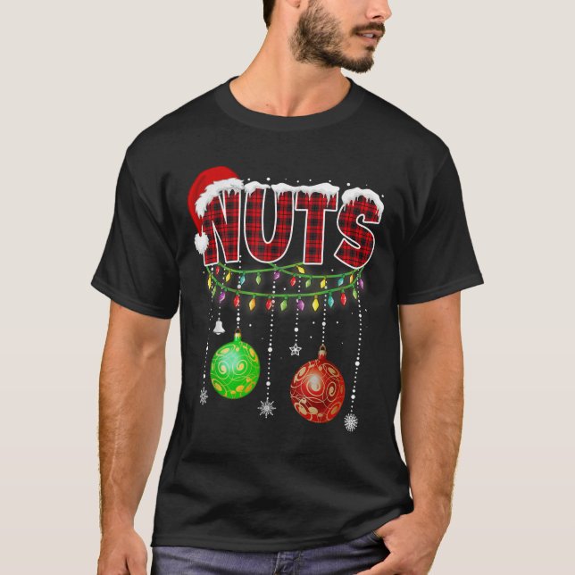 Chest Nuts Christmas T Shirt Matching Couple Chest (Front)