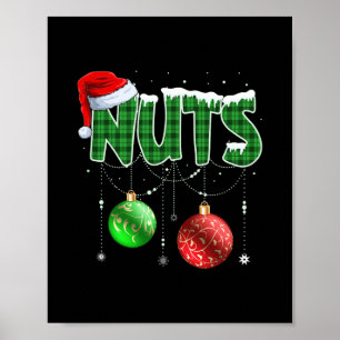 chest nuts christmas t shirt matching couple chest poster