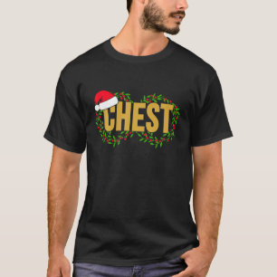 Chest Nuts Couples Christmas Funny Xmas Party Mens T-Shirt